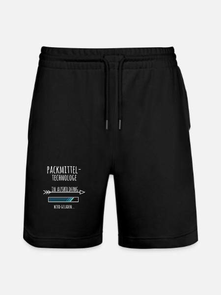 Packmitteltechnologe Ausbildung Beruf Geschenk - Stanley/Stella Unisex Bio Joggingshorts Trainer - Schwarz