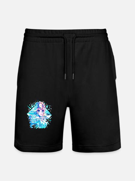 Anime Snow Queen Ice Princess - Stanley/Stella Trainer Unisex Organic Jogging Shorts - black