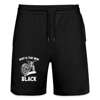 Mountain Biking Dirt Is The New Black - Stanley/Stella Trainer Unisex Organic Jogging Shorts - black - Front - Nik (191cm) & Marisol (170cm)