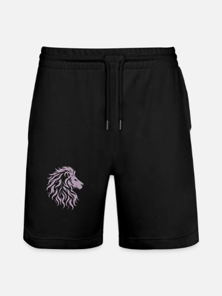 Majestic lion head silhouette - Stanley/Stella Trainer Unisex Organic Jogging Shorts - black