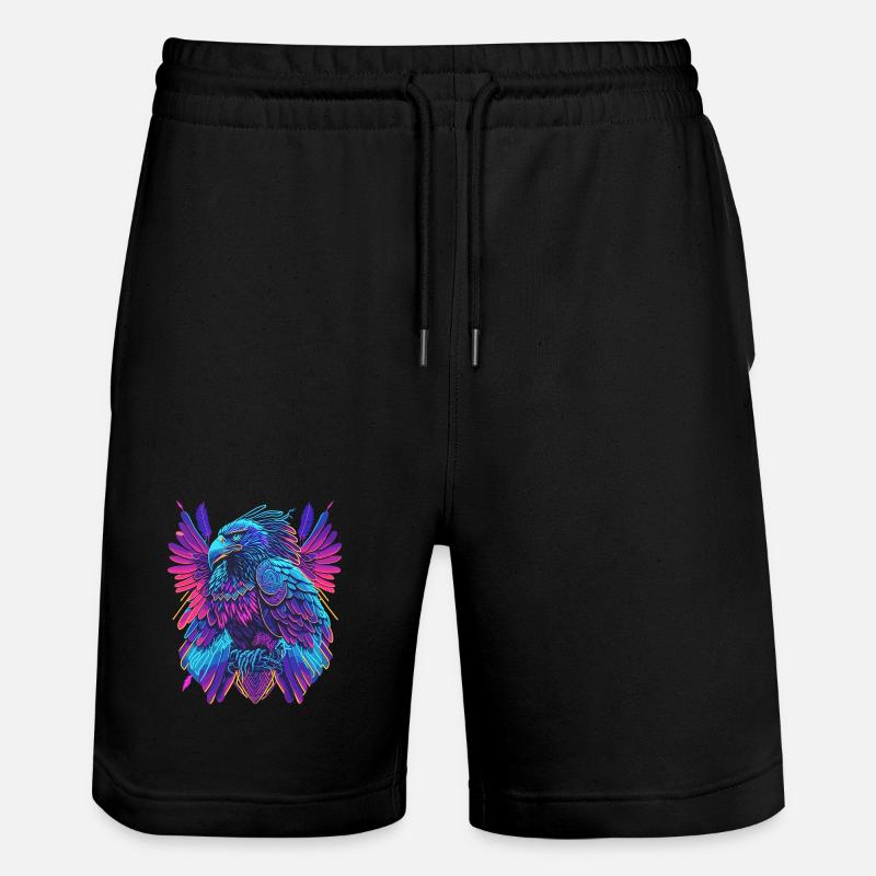 Néon Adler Synthwave Adler - Short de jogging bio TRAINER Stanley/Stella unisexe - noir