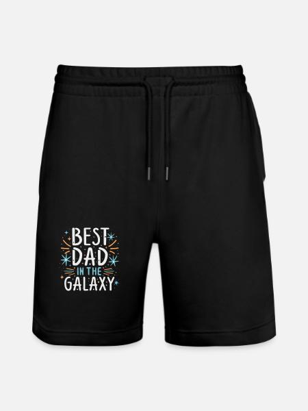 Best Dad in the Galaxy - Stanley/Stella Trainer Unisex Organic Jogging Shorts - black