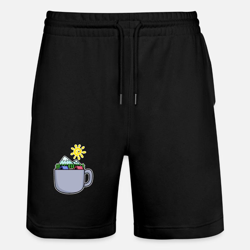 Café Mountain Mountains Summit - Short de jogging bio TRAINER Stanley/Stella unisexe - noir