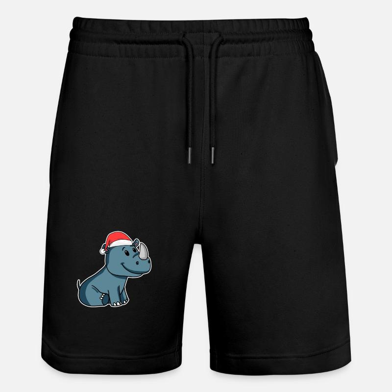 Noël rhinocéros - Short de jogging bio TRAINER Stanley/Stella unisexe - noir