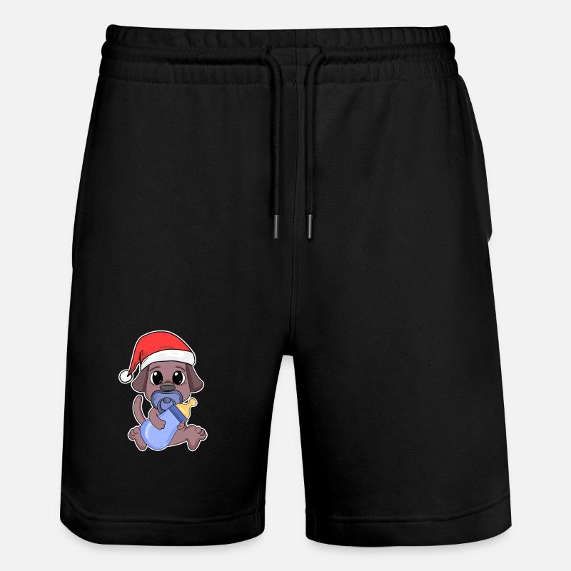 Chien Bébé Noël - Short de jogging bio TRAINER Stanley/Stella unisexe - noir