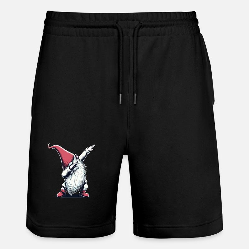 Dabbing Wichtel Dab Nikolaus - Stanley/Stella Unisex Bio Joggingshorts Trainer  - Schwarz