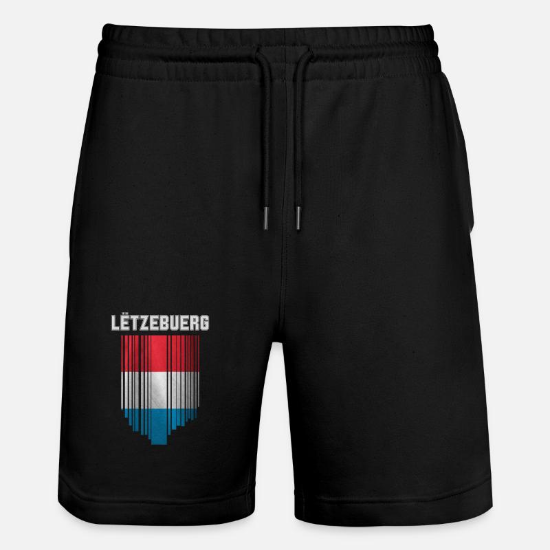 Drapeau du Luxembourg, fierté luxembourgeoise - Short de jogging bio TRAINER Stanley/Stella unisexe - noir