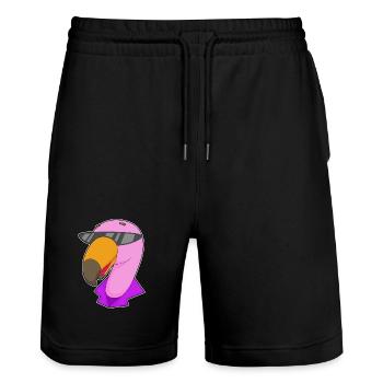 Flamingo Sonnenbrille - Stanley/Stella Unisex Bio Joggingshorts Trainer  - Schwarz - Vorne - Nik (191cm) & Marisol (170cm)