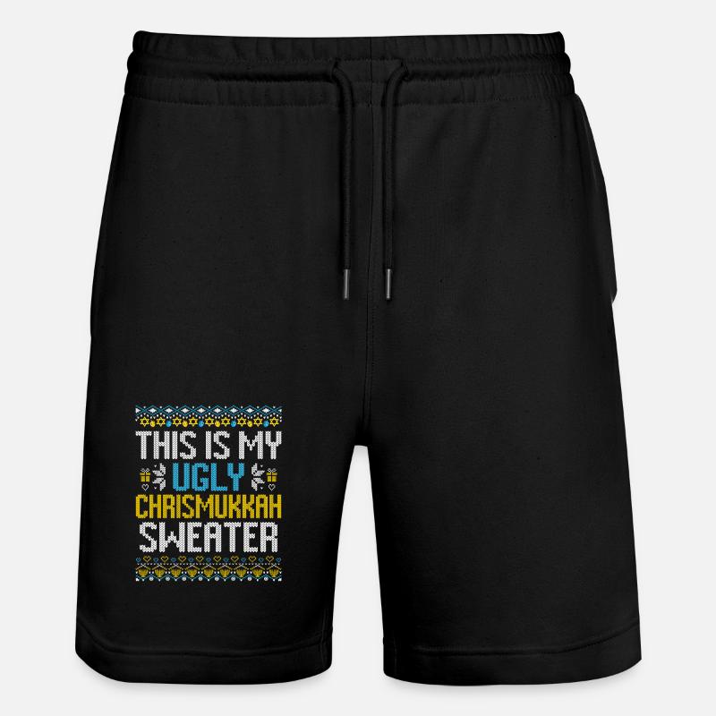 Joyeux Noël Noël Hanoukka Noël - Short de jogging bio TRAINER Stanley/Stella unisexe - noir