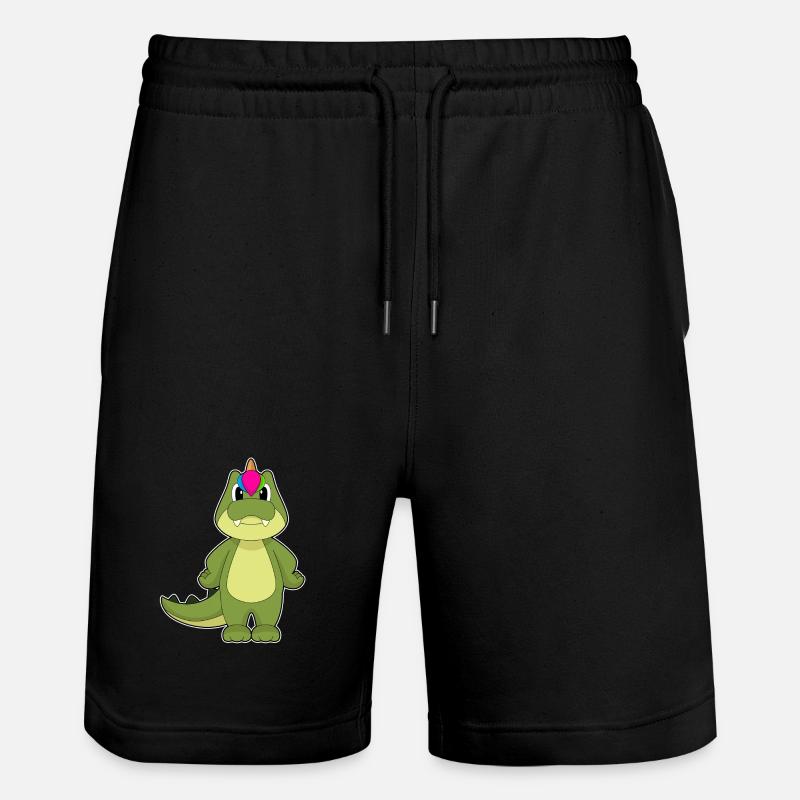 Krokodil Einhorn - Stanley/Stella Unisex Bio Joggingshorts Trainer  - Schwarz