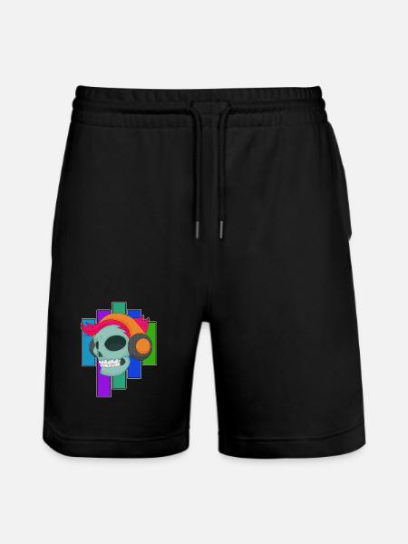Musique casque Skull - Short de jogging bio TRAINER Stanley/Stella unisexe - noir