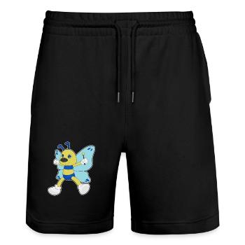 Butterfly Wizard Wand - Stanley/Stella Trainer Unisex Organic Jogging Shorts - black - Front - Nik (191cm) & Marisol (170cm)
