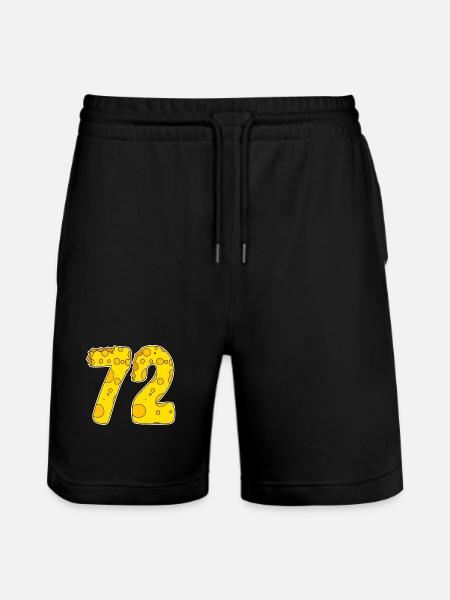 72 years of Lustig Käse - Stanley/Stella Trainer Unisex Organic Jogging Shorts - black