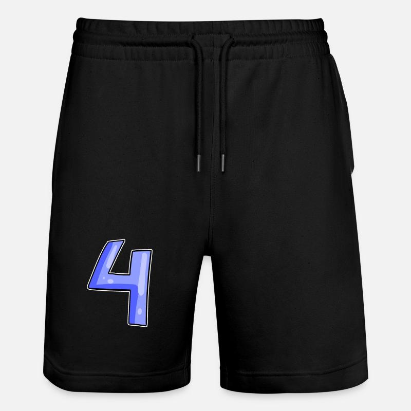 4 - Four - Stanley/Stella Trainer Unisex Organic Jogging Shorts - black