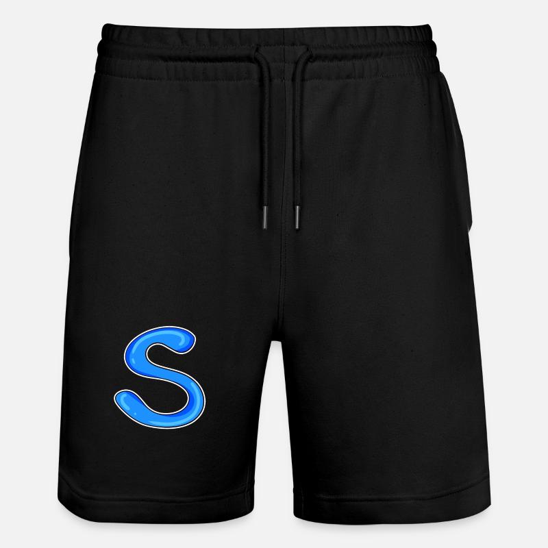 Buchstabe S Anfangsbuchstabe - Stanley/Stella Unisex Bio Joggingshorts Trainer  - Schwarz