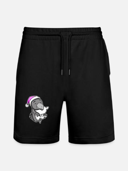 Crow Tired Sleeping Sleeping Girl - Stanley/Stella Trainer Unisex Organic Jogging Shorts - black