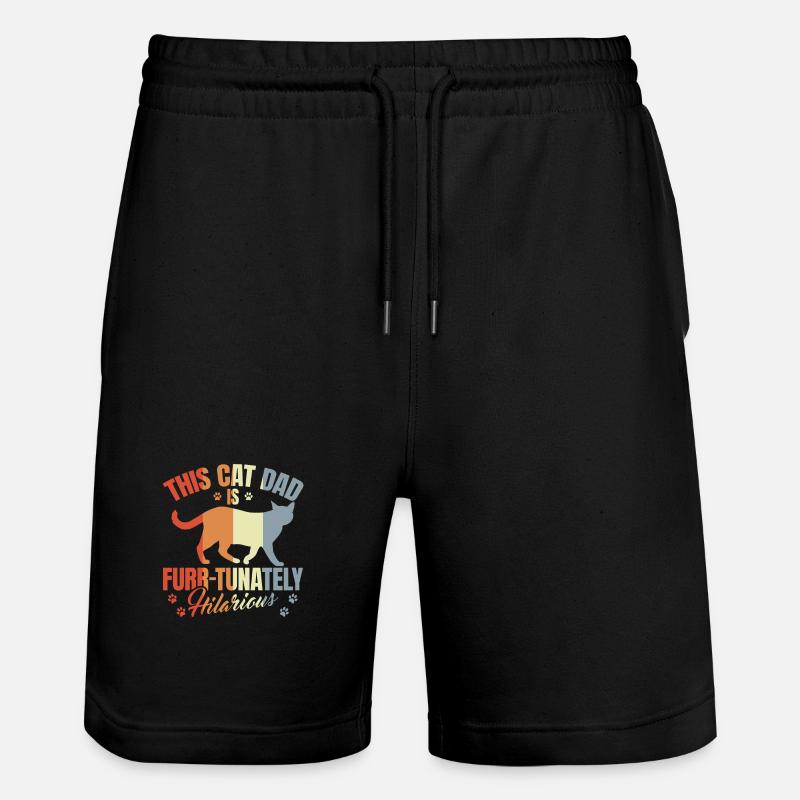 Papa chat - Short de jogging bio TRAINER Stanley/Stella unisexe - noir