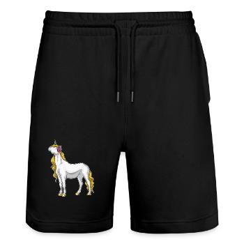 Musique casque Unicorn - Short de jogging bio TRAINER Stanley/Stella unisexe - noir - Devant - Nik (191cm) & Marisol (170cm)