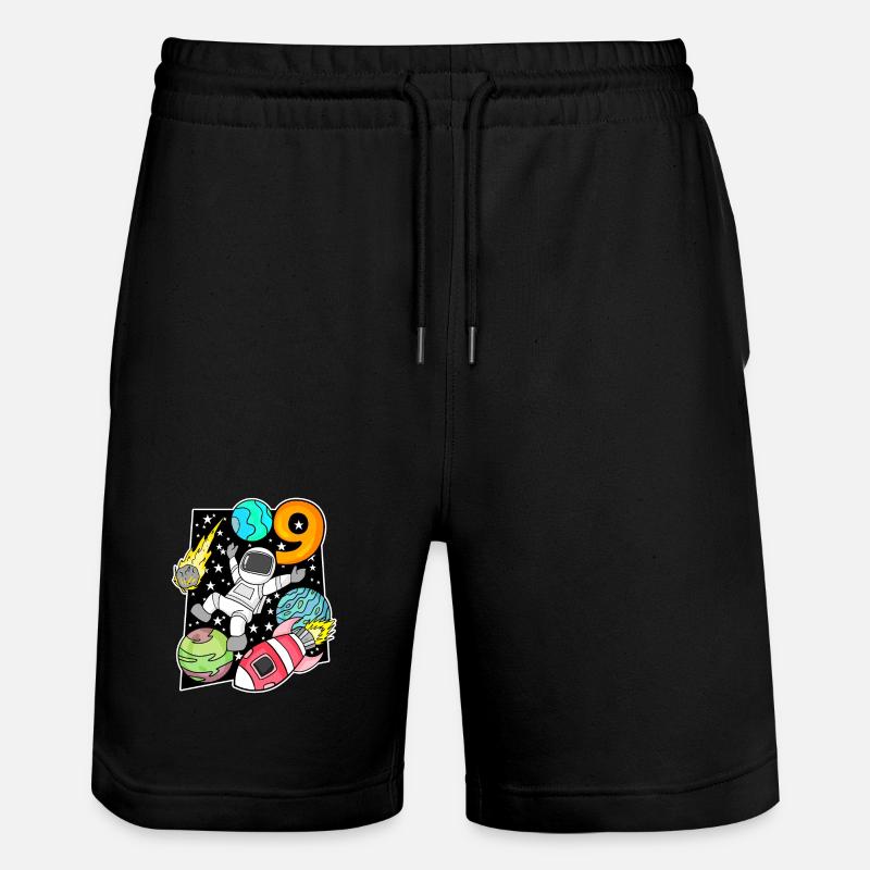 Astronaute - 9e anniversaire garçon - Short de jogging bio TRAINER Stanley/Stella unisexe - noir
