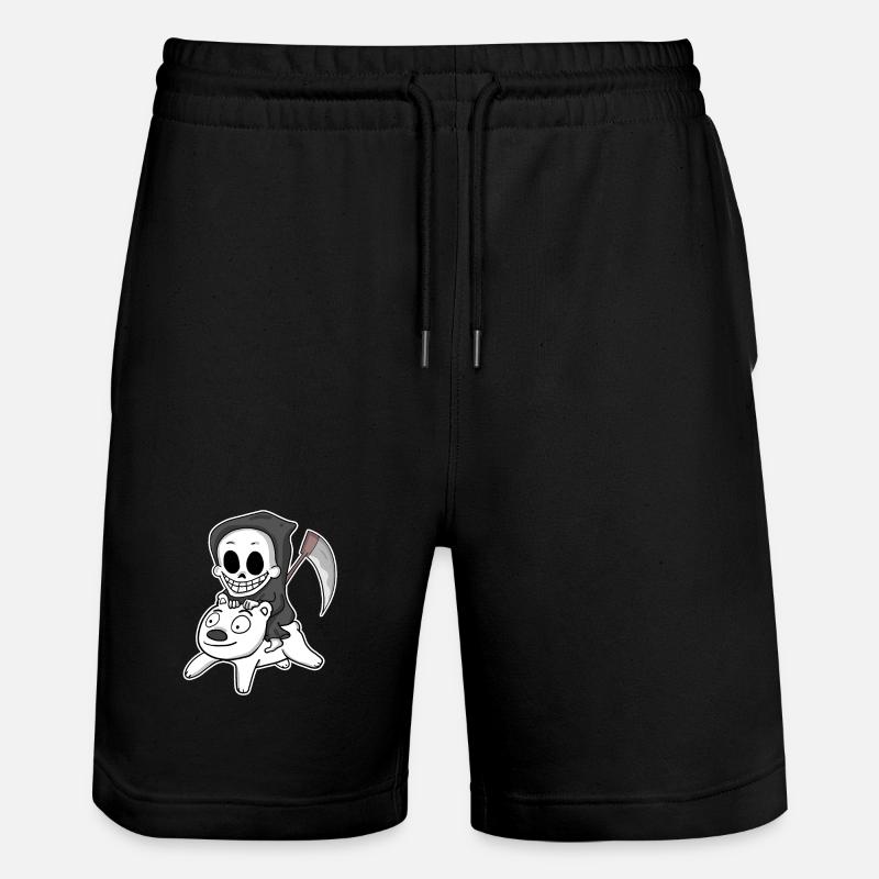 Sensenmann Eisbär Motiv - Stanley/Stella Unisex Bio Joggingshorts Trainer - Schwarz