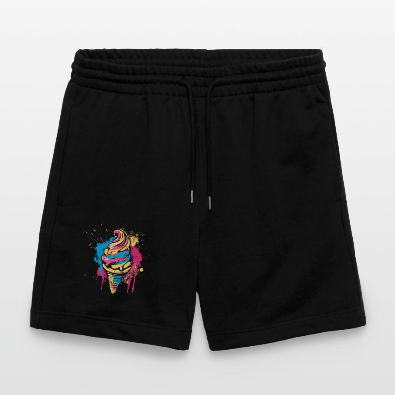 Cornet de crème glacée Éclaboussures de couleur Short de jogging bio TRAINER Stanley/Stella unisexe