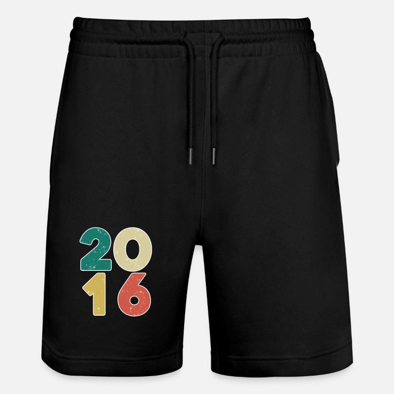 2016 - Year 2016 - Year 2016 - Stanley/Stella Trainer Unisex Organic Jogging Shorts - black