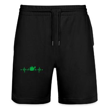 Garten Gartenarbeit Gießkanne - Stanley/Stella Unisex Bio Joggingshorts Trainer  - Schwarz - Vorne - Nik (191cm) & Marisol (170cm)