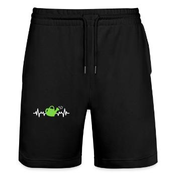 Garten Gartenarbeit Gießkanne - Stanley/Stella Unisex Bio Joggingshorts Trainer  - Schwarz - Vorne - Nik (191cm) & Marisol (170cm)