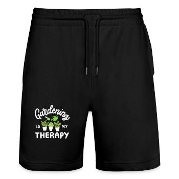Garten Gartenarbeit - Stanley/Stella Unisex Bio Joggingshorts Trainer  - Schwarz - Vorne - Nik (191cm) & Marisol (170cm)