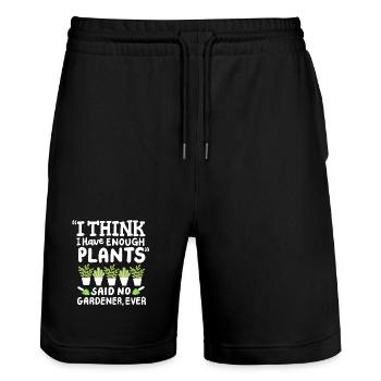 Garten Gartenarbeit Pflanzen - Stanley/Stella Unisex Bio Joggingshorts Trainer  - Schwarz - Vorne - Nik (191cm) & Marisol (170cm)