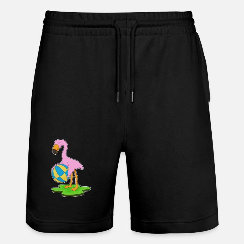 Flamingo Wasserball - Stanley/Stella Unisex Bio Joggingshorts Trainer  - Schwarz
