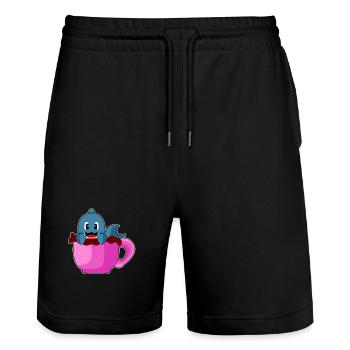 Dolphin Coffee Mug - Stanley/Stella Trainer Unisex Organic Jogging Shorts - black - Front - Nik (191cm) & Marisol (170cm)