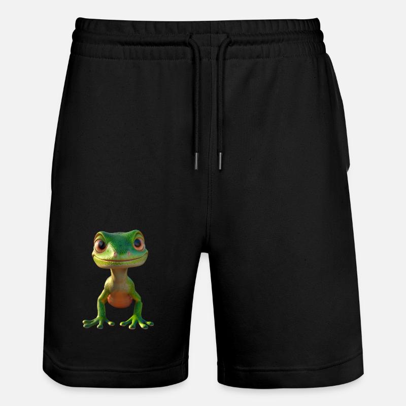 Geco Lucertola Rettile Gechi Lucertola Iguana Geco - Pantaloncini da jogger ecologici unisex Trainer di Stanley/Stella - nero