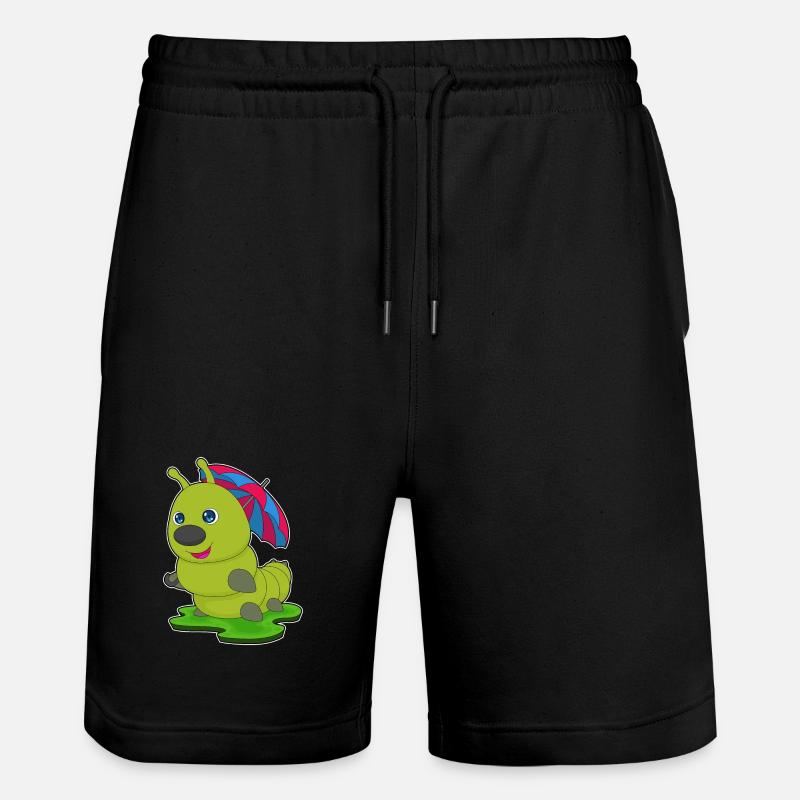 Raupe Regenschirm - Stanley/Stella Unisex Bio Joggingshorts Trainer - Schwarz