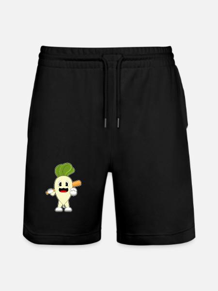 Radish Baseball Baseball Bat - Stanley/Stella Trainer Unisex Organic Jogging Shorts - black