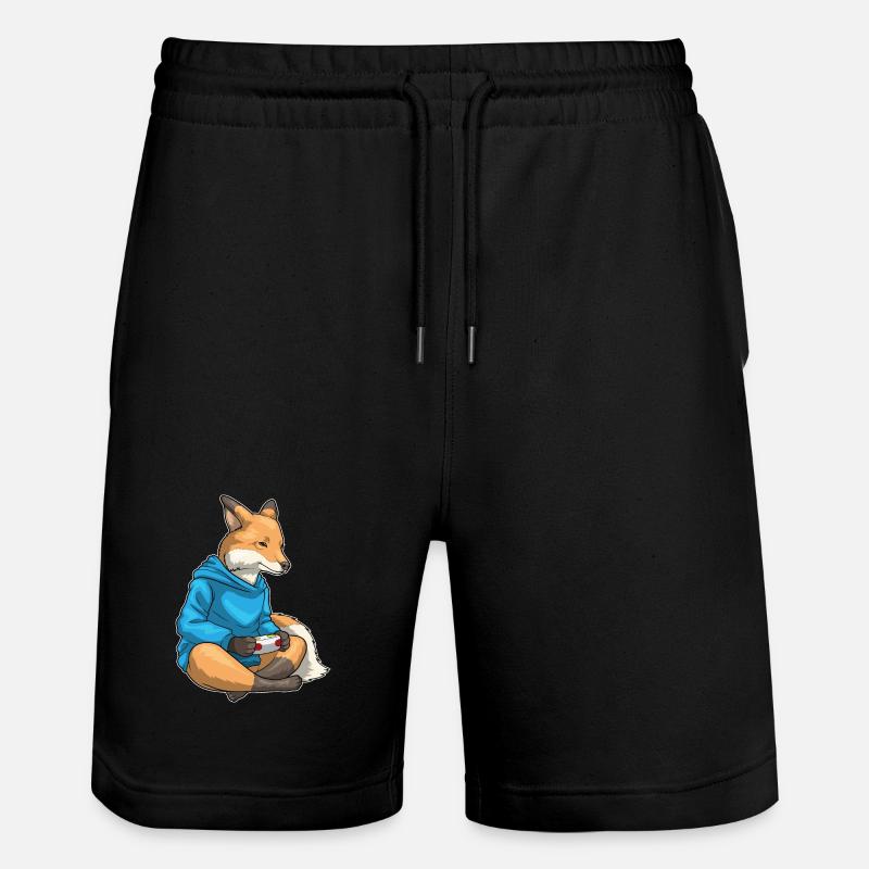 Manette Fox Gamer - Short de jogging bio TRAINER Stanley/Stella unisexe - noir