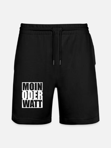 Moin Oder Watt Ruhrgebiet Ruhrpott Hamburg Moin - Stanley/Stella Unisex Bio Joggingshorts Trainer  - Schwarz