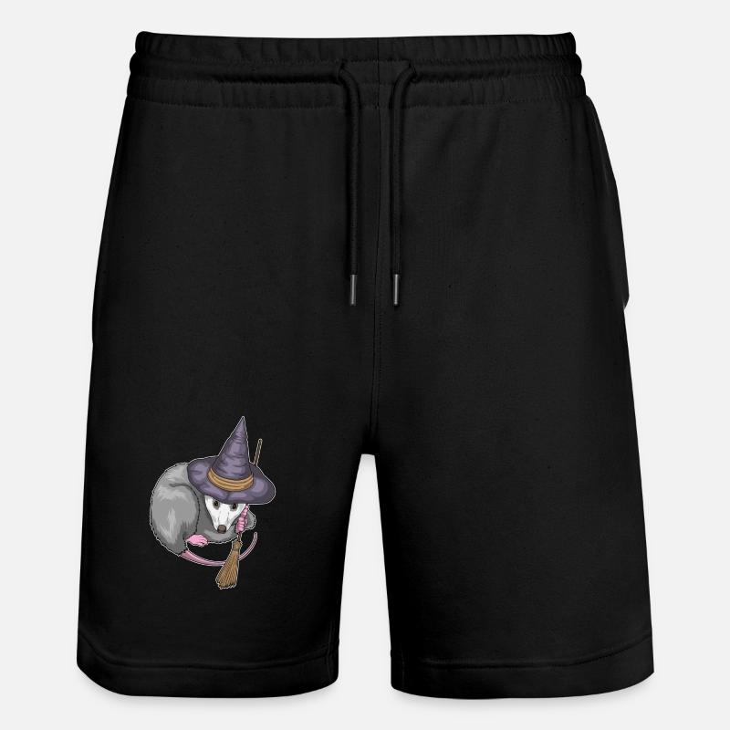 Possums Halloween Witch - Stanley/Stella Trainer Unisex Organic Jogging Shorts - black