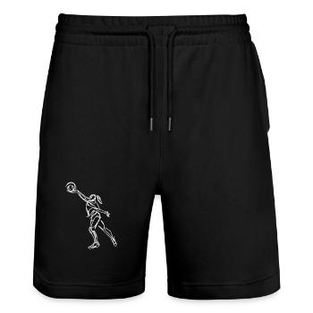 Croquis de joueuse de volley-ball - Short de jogging bio TRAINER Stanley/Stella unisexe - noir - Devant - Nik (191cm) & Marisol (170cm)