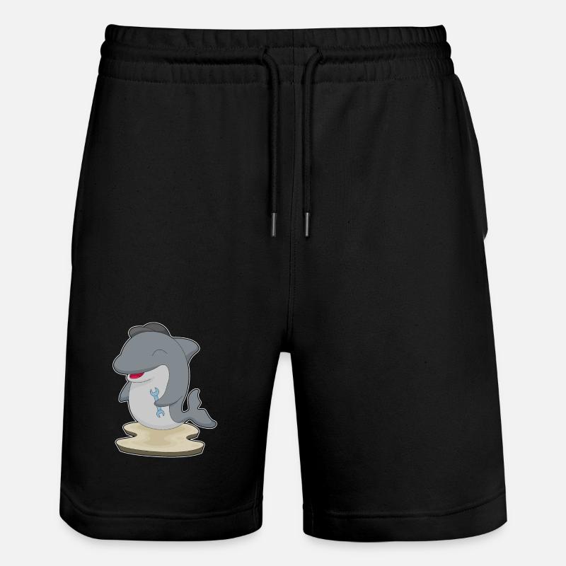 Clé artisanale dauphin - Short de jogging bio TRAINER Stanley/Stella unisexe - noir