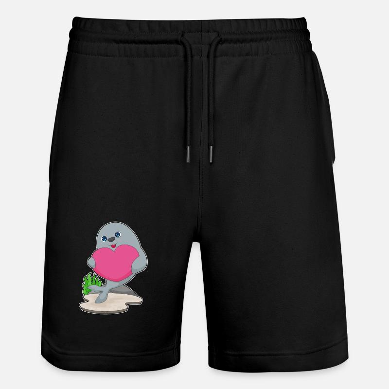 Cœur de phoque - Short de jogging bio TRAINER Stanley/Stella unisexe - noir