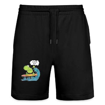 grenouille surfeur surfeur surfeur surfeur fille - Short de jogging bio TRAINER Stanley/Stella unisexe - noir - Devant - Nik (191cm) & Marisol (170cm)