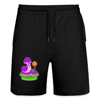 Schlange Basketballspieler Basketball - Stanley/Stella Unisex Bio Joggingshorts Trainer  - Schwarz - Vorne - Nik (191cm) & Marisol (170cm)