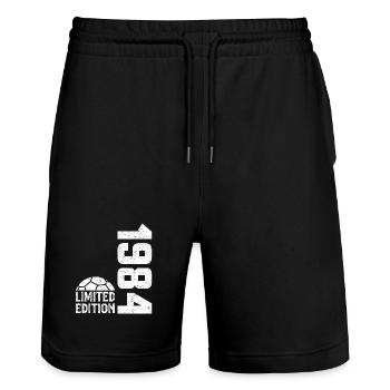 40e Anniversaire 1984 Édition Limitée Handball - Short de jogging bio TRAINER Stanley/Stella unisexe - noir - Devant - Nik (191cm) & Marisol (170cm)
