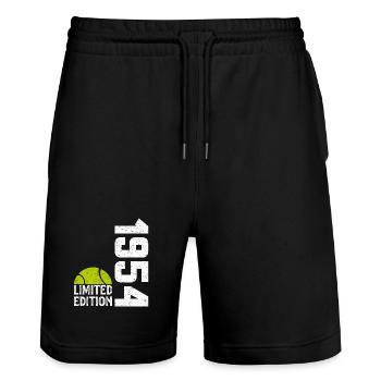 70th Anniversary 1954 Limited Edition Tennis - Stanley/Stella Trainer Unisex Organic Jogging Shorts - black - Front - Nik (191cm) & Marisol (170cm)