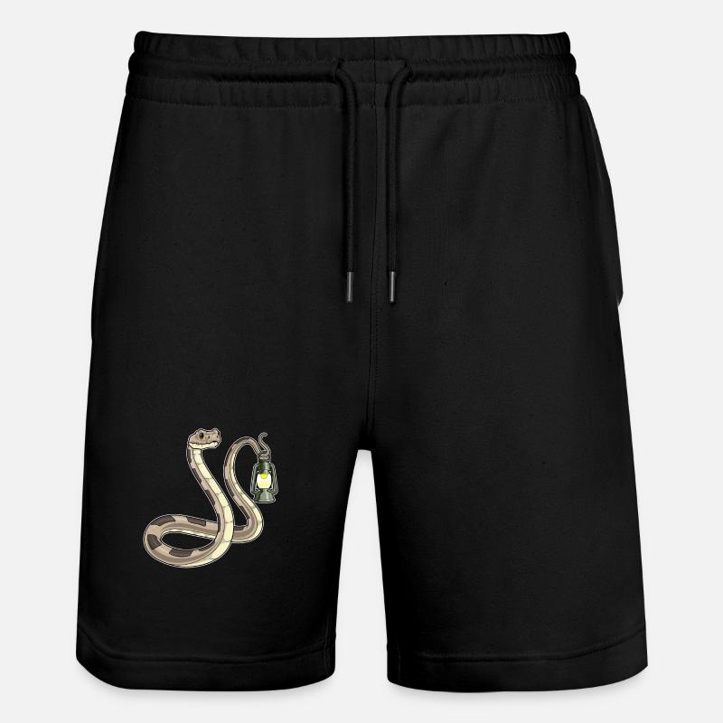 Schlange Laterne - Stanley/Stella Unisex Bio Joggingshorts Trainer  - Schwarz
