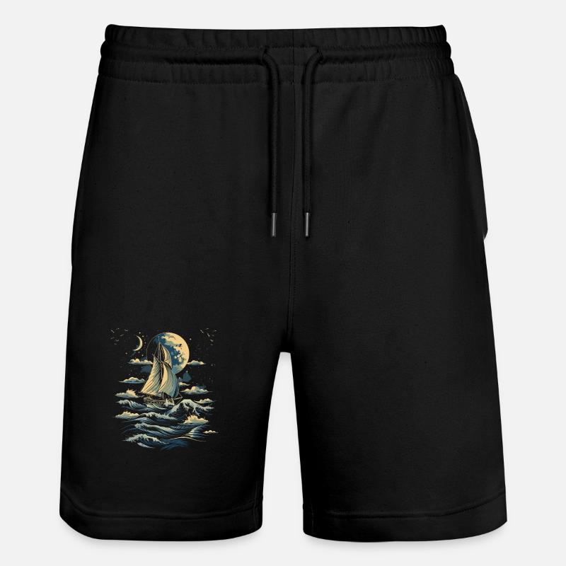 Voile graphique - Short de jogging bio TRAINER Stanley/Stella unisexe - noir
