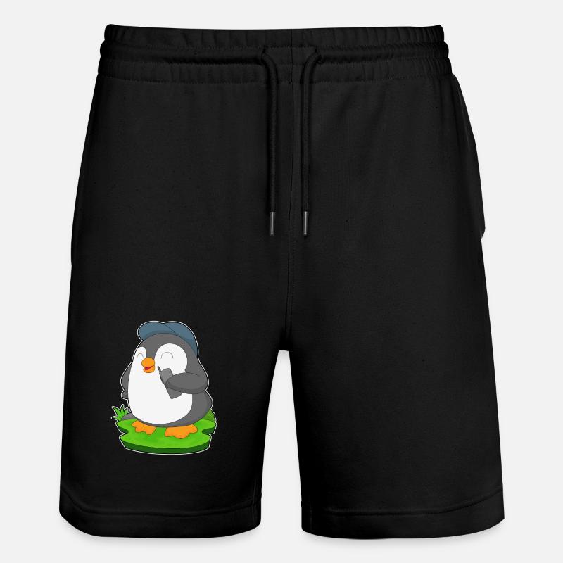 Penguin Microphone - Short de jogging bio TRAINER Stanley/Stella unisexe - noir
