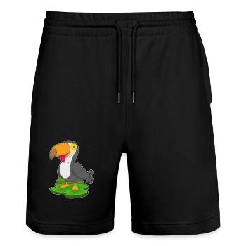 Tukan Halloween Zombie - Stanley/Stella Unisex Bio Joggingshorts Trainer  - Schwarz - Vorne - Nik (191cm) & Marisol (170cm)