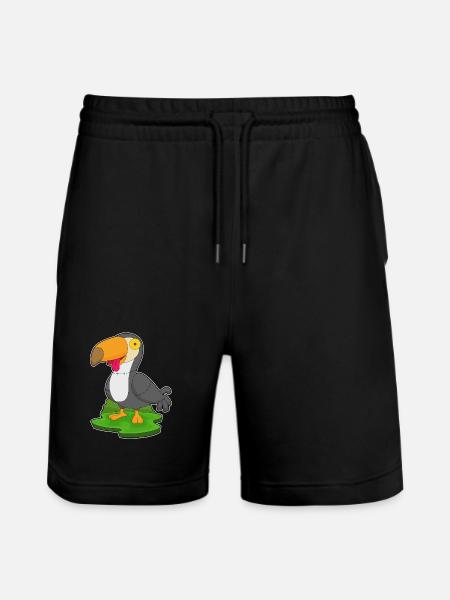 Toucan Halloween Zombie - Stanley/Stella Trainer Unisex Organic Jogging Shorts - black